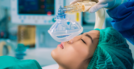 Patient undergoing anesthesia